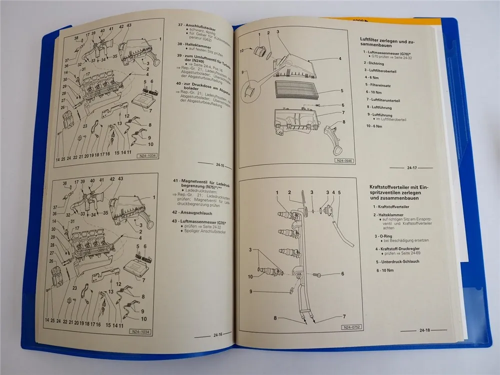 Reparaturleitfdaen VW Golf 4 GTI 1,8 l Motor ARZ Motronic Einspritzanlage Zündan