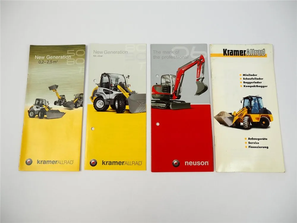 Neusson Kramer Allrad Bagger Radlader 4 Prospekte ca 1998 - 2009