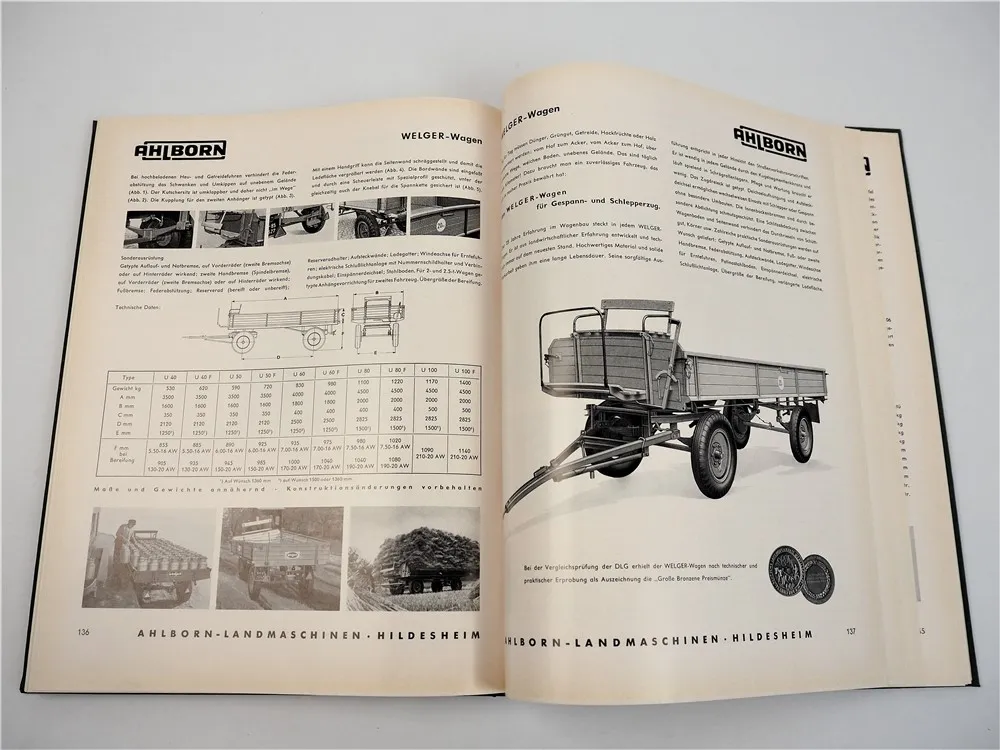 100 Jahre Ahlborn Landmaschinen 1856 - 1956 Unimog Lanz Welger Claas Demag