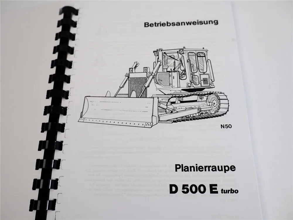 Hanomag D500E turbo Planierraupe Betriebsanleitung Betriebsanweisung 1983