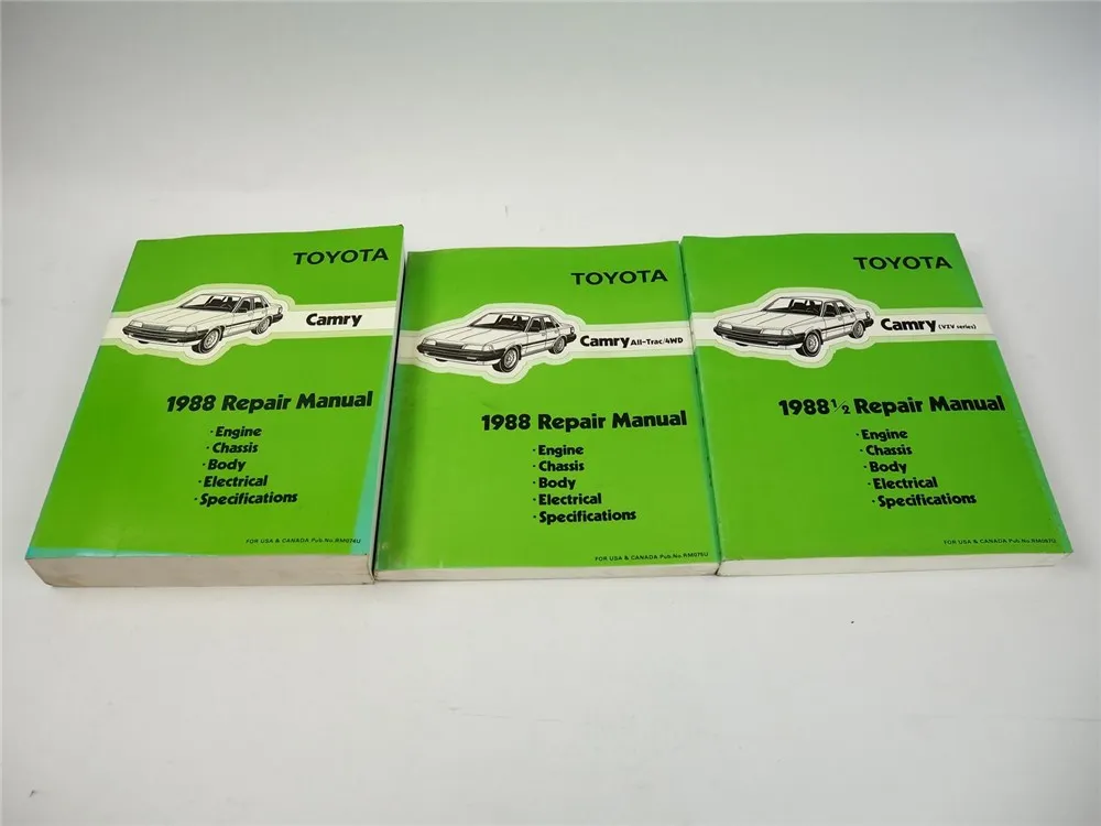 Toyota Camry II 1988 Repair Workshop Manual SV VZV 21 25 for USA Canada