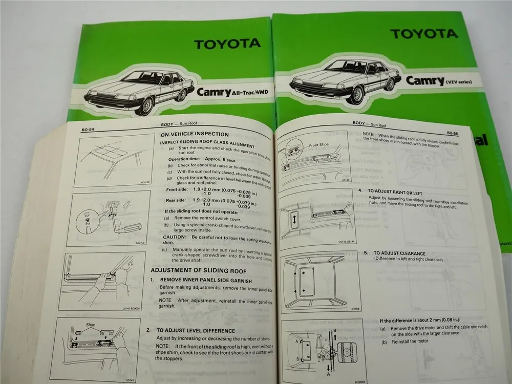 Toyota Camry II 1988 Repair Workshop Manual SV VZV 21 25 for USA Canada