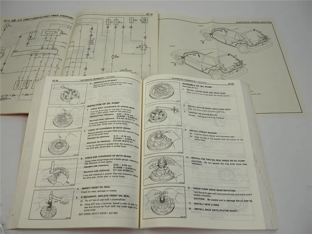 Toyota Tercel Sedan EL31 1987 Repair Manual Wiring diagrams for USA Canada