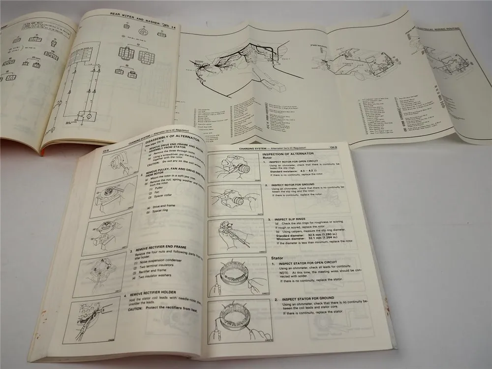 Toyota Tercel Wagon AL 21 25 1987 Repair Manual Wiring diagrams for USA Canada