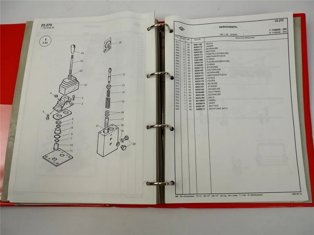 O&K RH1.30 Hydraulikbagger Betriebsanleitung Ersatzteilliste Prospekt