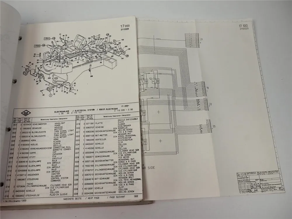 O&K L30 Ersatzteilliste Ersatzteilkatalog Spare Parts List ab 295016
