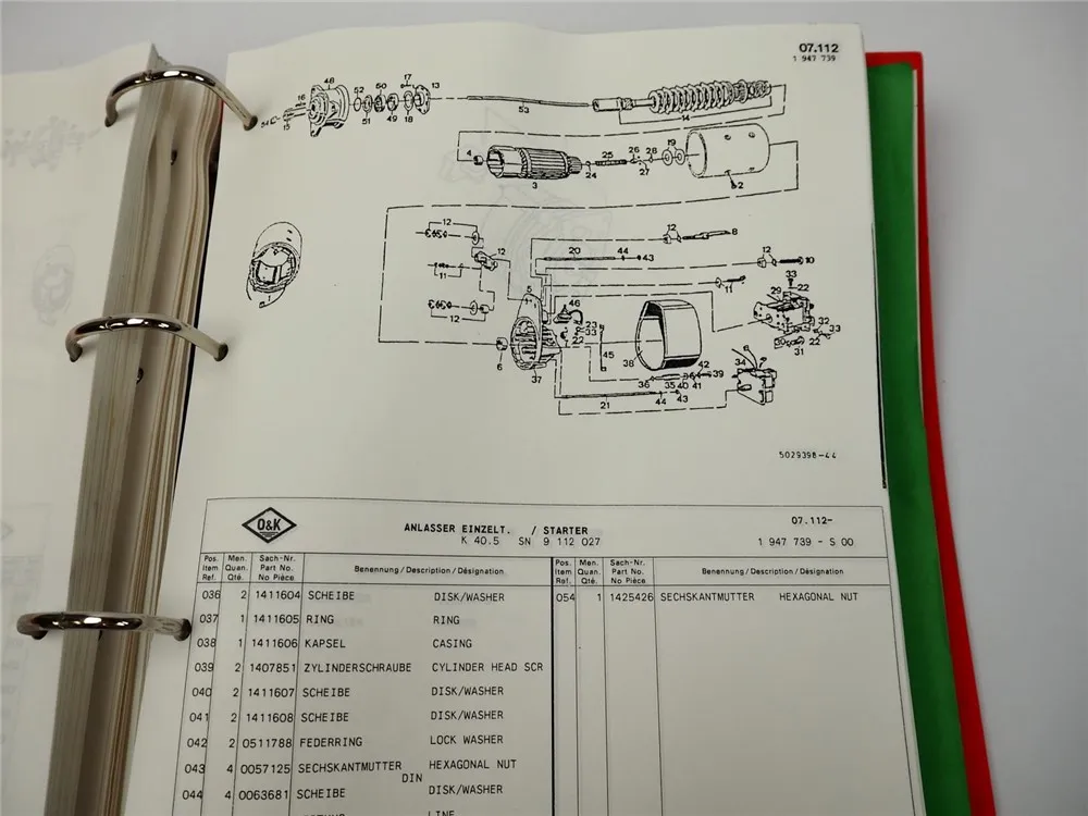 O&K K40.5 Muldenkipper Ersatzteilkatalog Parts List Dumptruck