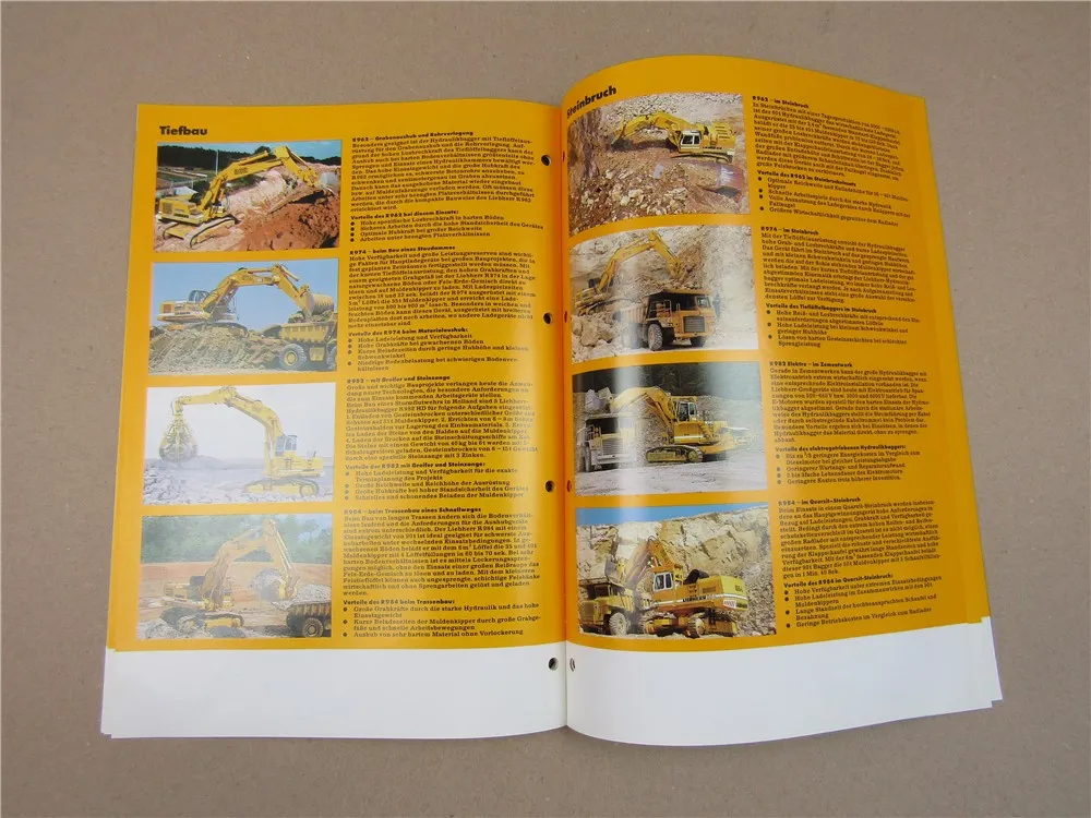 Prospekt Liebherr Großhydraulikbagger R962 bis R994 Produktinformation 12/86