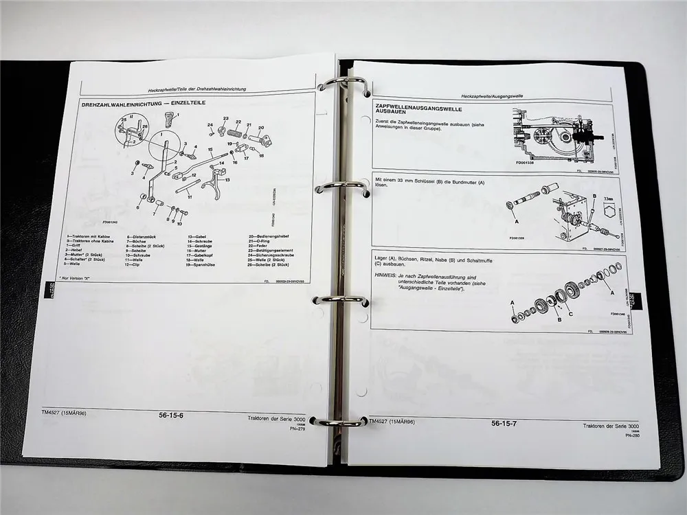 John Deere 3100 3200 3300 3400 X Traktor Werkstatthandbuch Technisches Handbuch