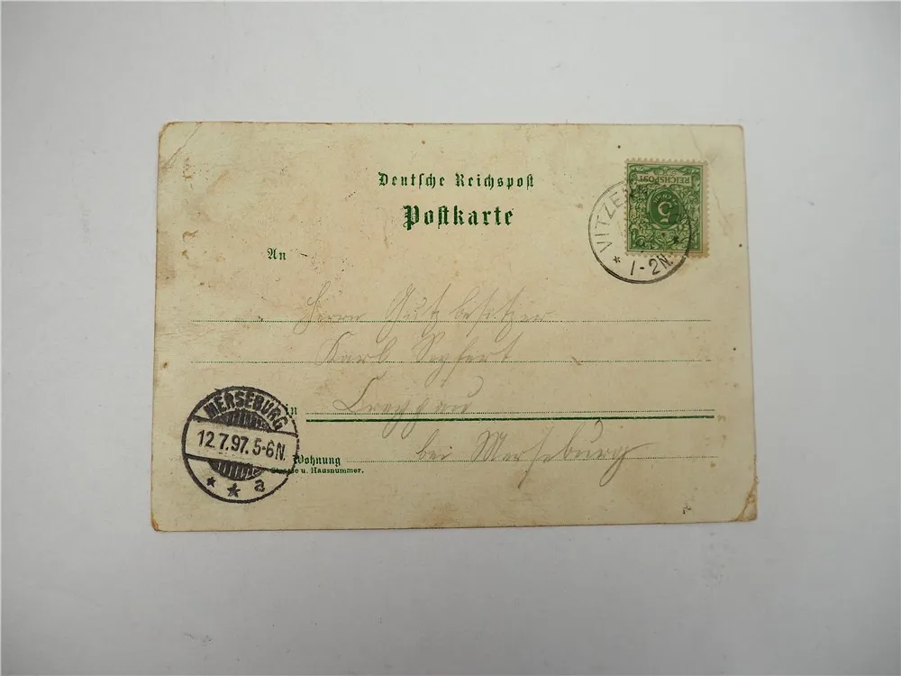 Ak Litho Gruss von der Vitzenburg Nebra 1897 Burgenlandkreis Sachsen Anhalt