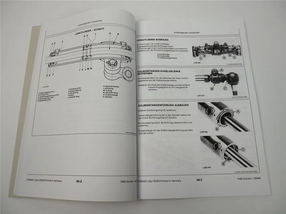 John Deere APL 315 325 345 350 735 Werkstatthandbuch Frontantriebsachse