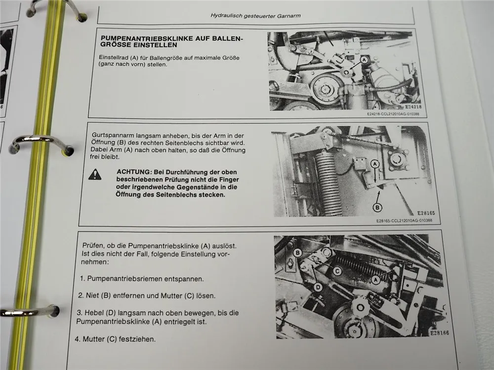 Reparaturanleitung John Deere 540 545 550 Rundballenpresse Werkstatthandbuch