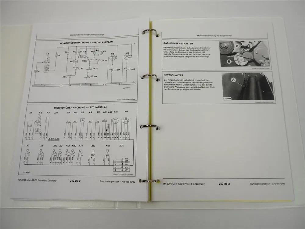 Reparaturanleitung John Deere 540 545 550 Rundballenpresse Werkstatthandbuch