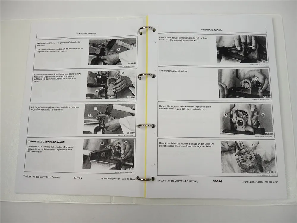 Reparaturanleitung John Deere 540 545 550 Rundballenpresse Werkstatthandbuch