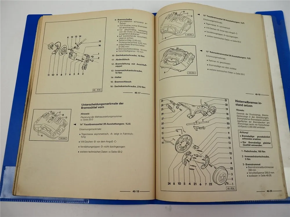 Reparaturleitfaden VW T4 Bus Fahrwerk ABS Bremse Lenkung Räder 1991 - 1994