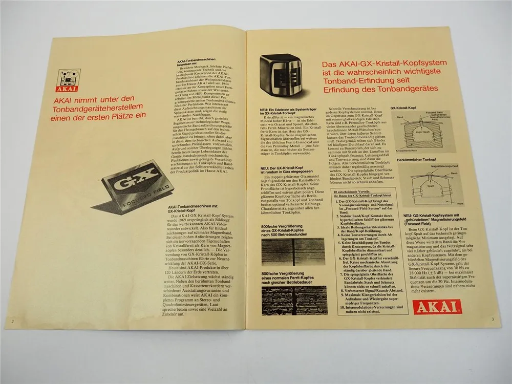 AKAI Audio Hifi Programm 1975 GX Tonband Geräte Kassettenrecorder Receiver