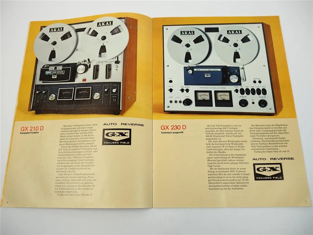 AKAI Audio Hifi Programm 1975 GX Tonband Geräte Kassettenrecorder Receiver