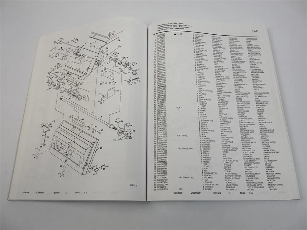 Fendt 6300 6330 Mähdrescher Ersatzteilkatalog Spare parts list