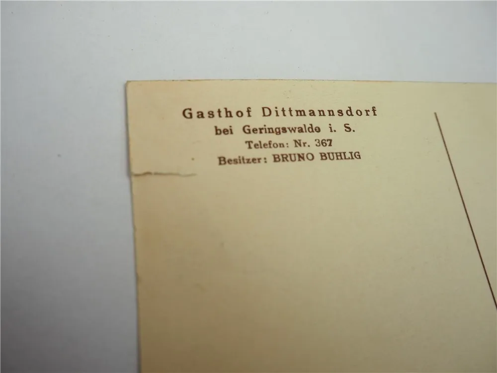 AK Geringswalde in Sachsen Gasthof Dittmannsdorf Buhlig ungekaufen mit Einriss