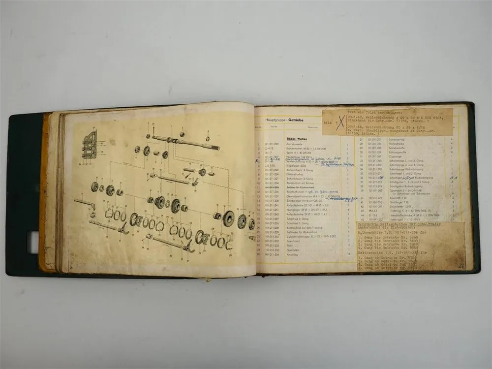 Vidal Tempo Rapid Ersatzteilkatalog Ersatzteilliste 1958