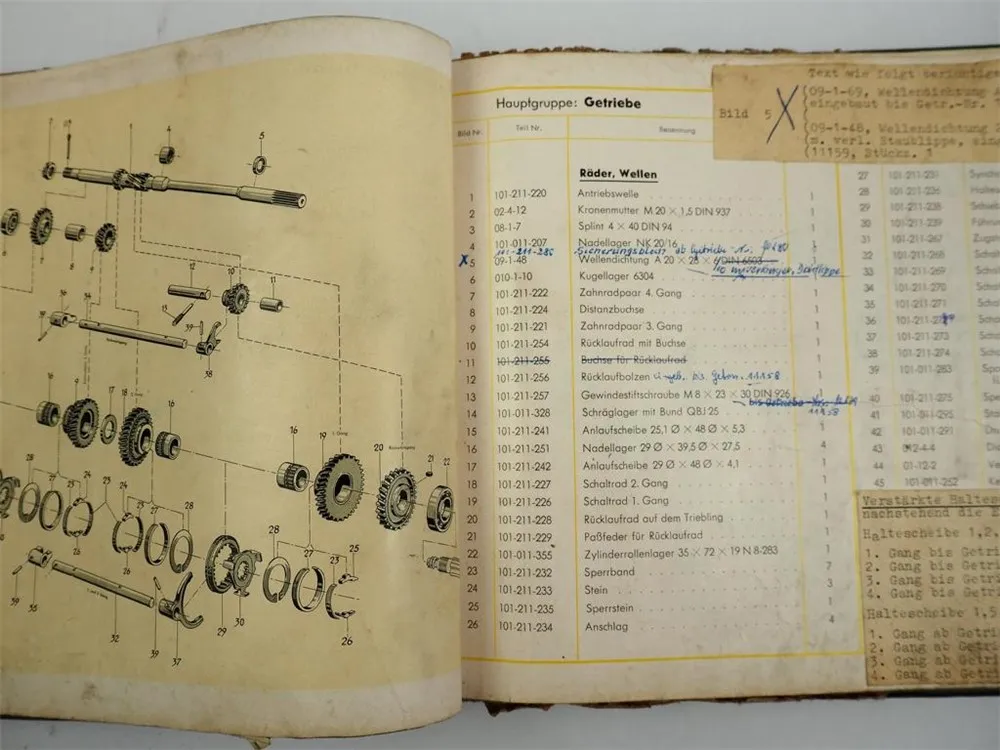 Vidal Tempo Rapid Ersatzteilkatalog Ersatzteilliste 1958
