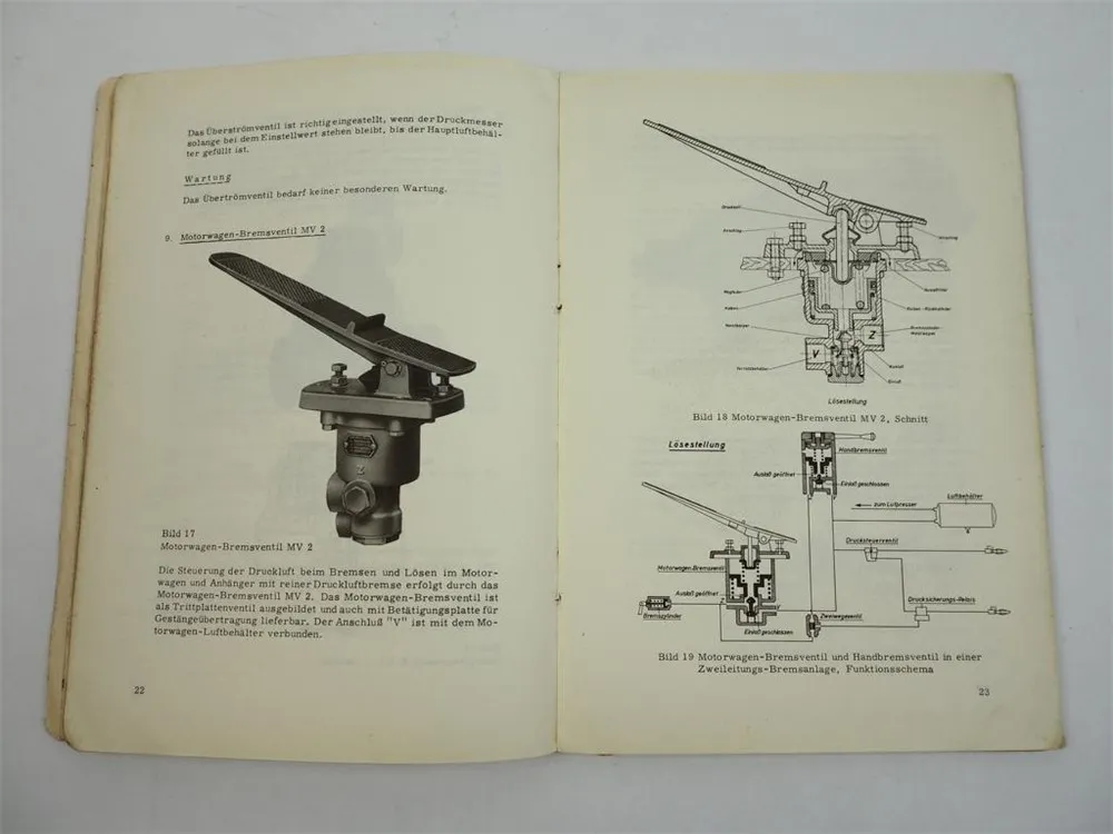 Knorr Druckluftbremsen Omnibusse LKW Lastzüge K523 Bedienungsanleitung 1959