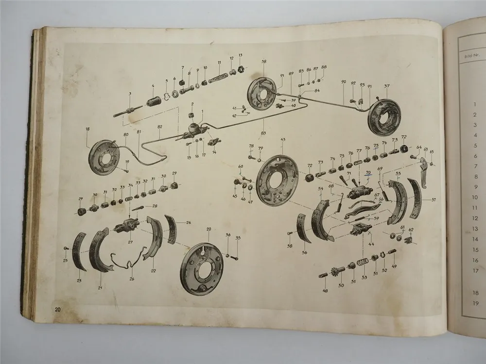 Vidal Tempo Hanseat 1954 Ersatzteilkatalog Ersatzteilliste