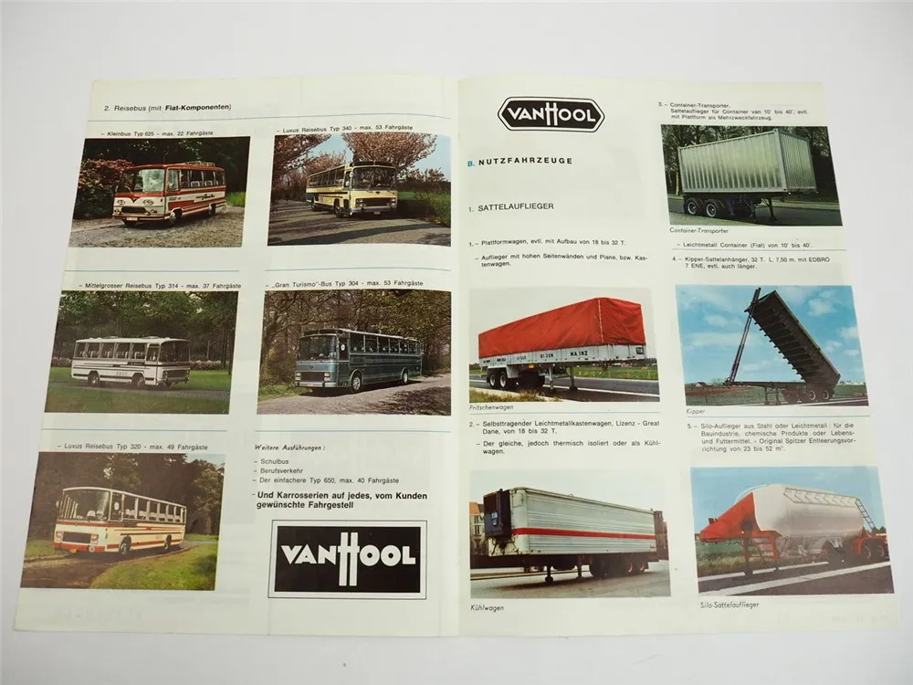 Van Hool Omnibus Linienbus Reisebus Sattelauflieger Prospekt 1969