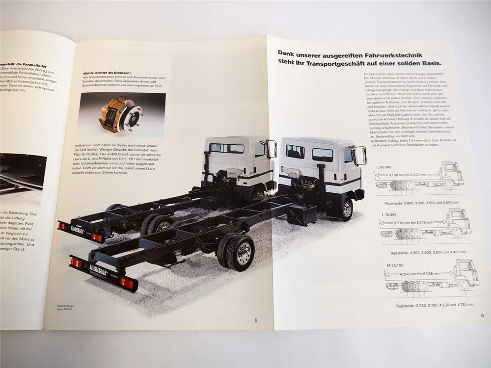 Nissan L60 L75 M75 6,0 7,5t LKW Prospekt 1993