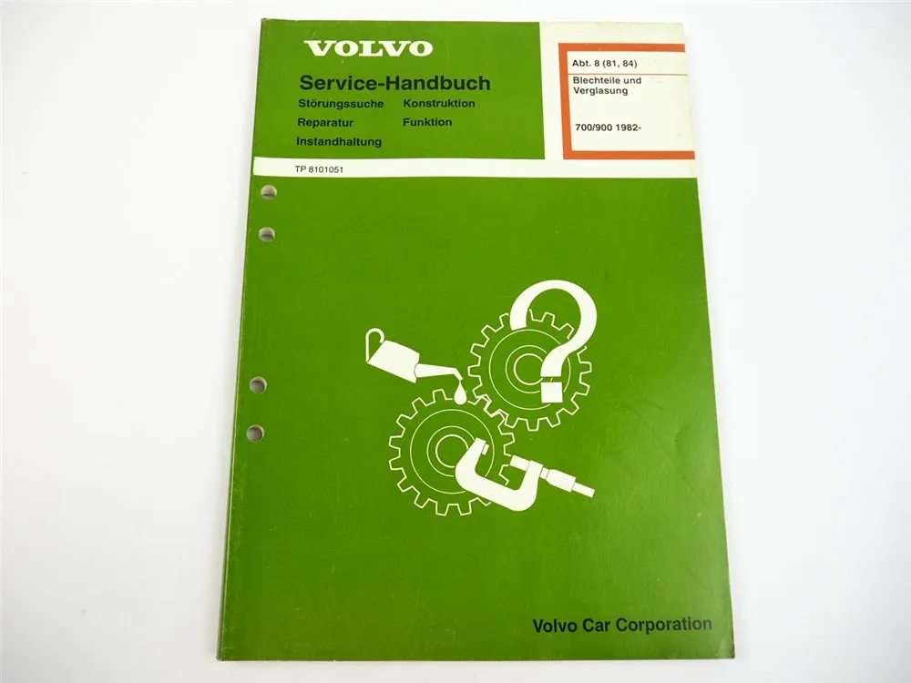 Werkstatthandbuch Volvo 740 760 780 940 960 Karosserie Verglasung Blechteile