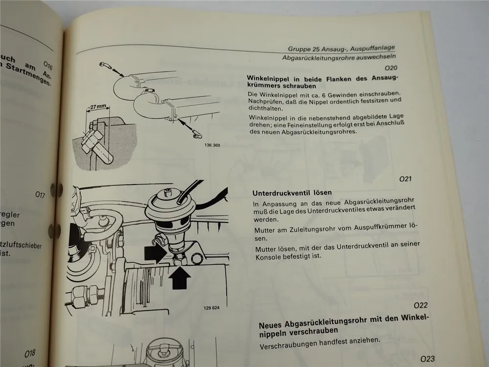 Volvo 260 Motor B 27 28 Werkstatthandbuch Ansaug- u. Auspuffanlage Kühlanlage