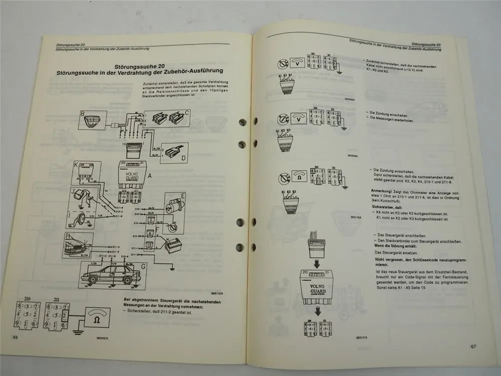 Volvo 850 Alarmanlage ab 1992 Werkstatthandbuch Störung Fehlersuche 1992