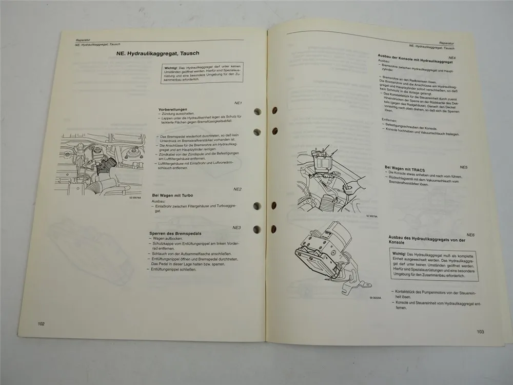 Werkstatthandbuch Volvo 850 ab 1996 Bremsen ABS TRACS vorläuf Reparaturanleitung