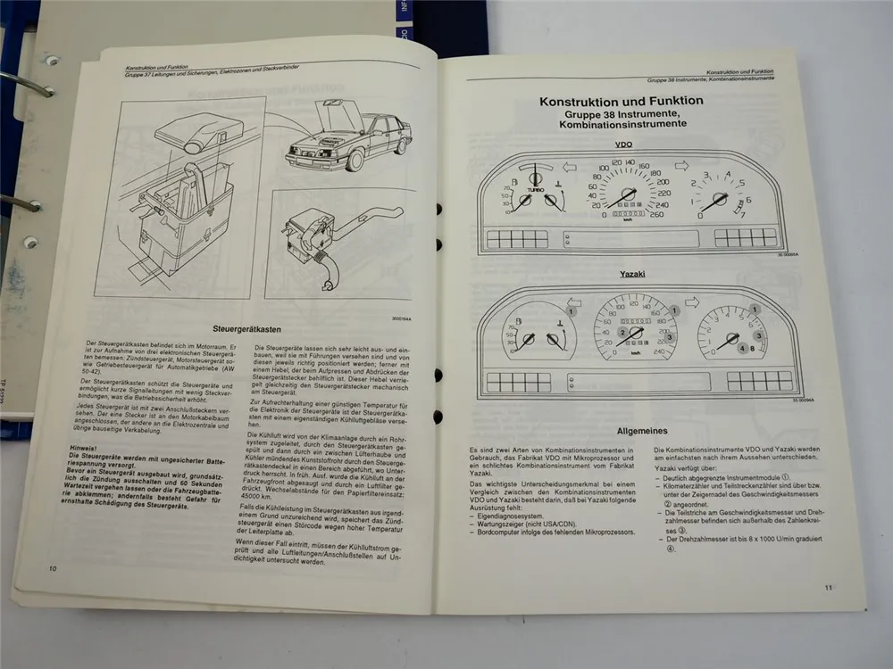 Volvo 850 Elektrik Beleuchtung Instrumente Werkstatthandbuch Reparatur Störungen