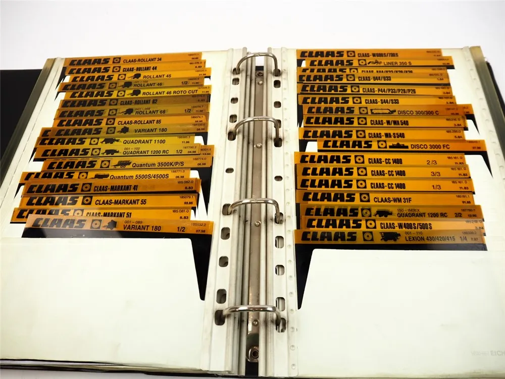 Claas Dominator Mercator Consul Lexion und Landmaschinen Ersatzteillisten