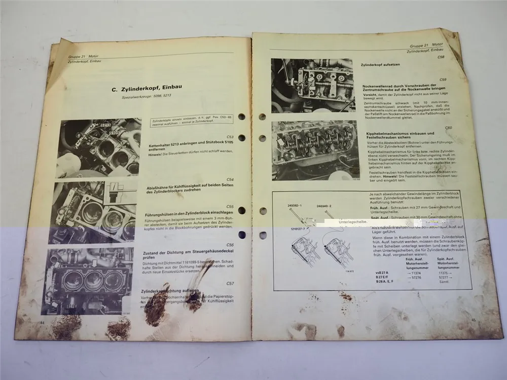 Volvo 260 Motor B27 B28 ab 1975 Werkstatthandbuch Reparaturanleitung 1982