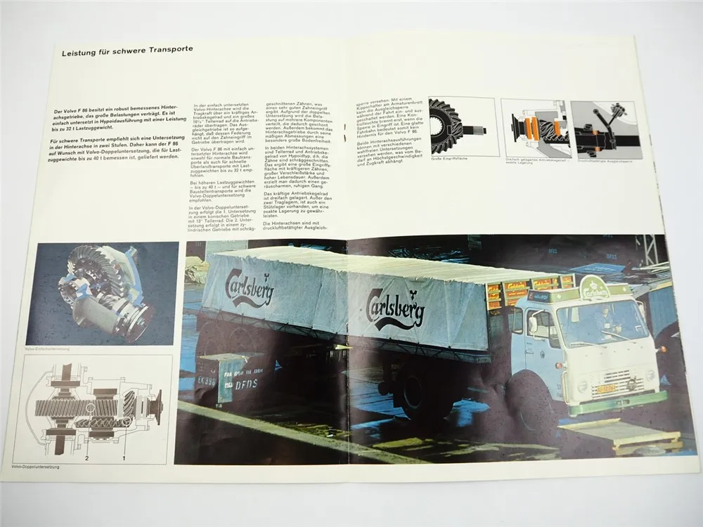 Volvo F86 LKW Kastenwagen Pritschenwagen Prospekt 1967