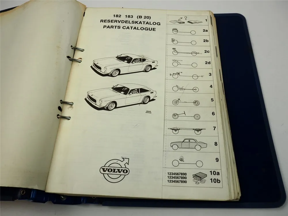 Volvo P1800 E ES 182 183 B20 Ersatzteilliste Parts List Reservdelskatalog 1972