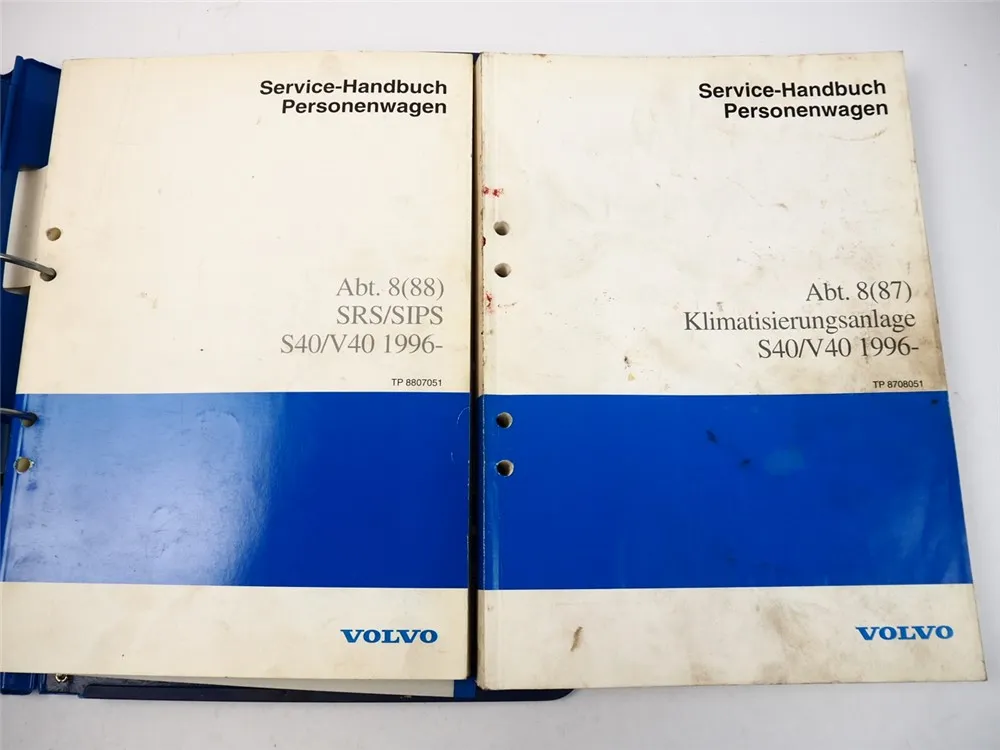 Volvo S40 V40 SRS ab 96 Airbag Klimaanlage Reparatur Diagnose Werkstatthandbuch