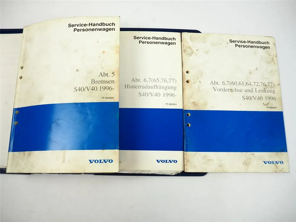 Volvo S40 V40 Vorderachse Lenkung Bremsen Hinterradaufhängung Werkstatthandbuch
