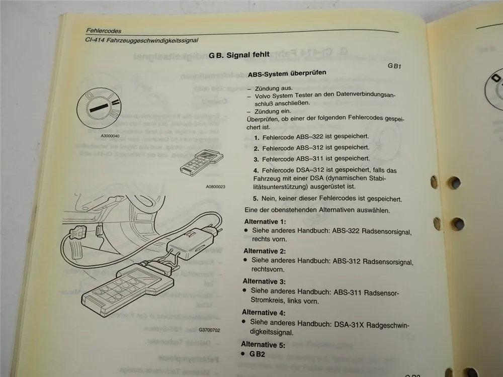 Volvo S40 V40 ab 1996 Kombiinstrument Tachometer Werkstatthandbuch Fehlercodes