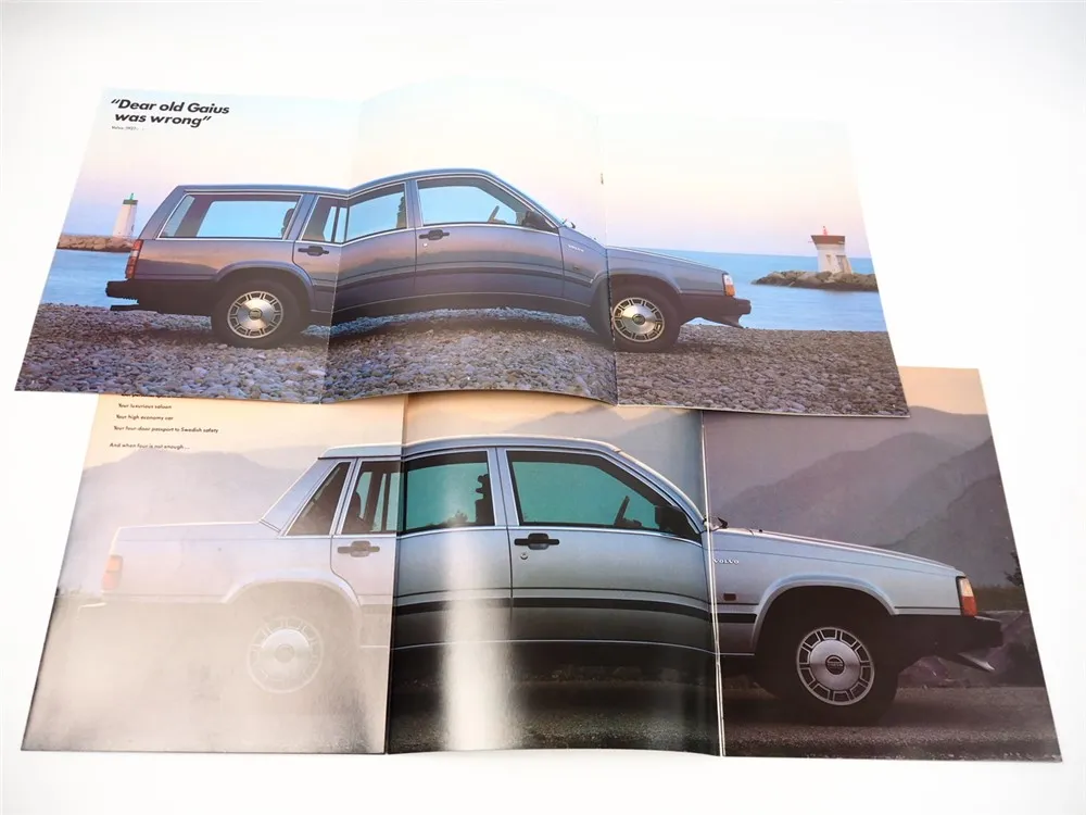 Volvo 740 760 PKW 2x Prospekt Brochure 1986 englisch