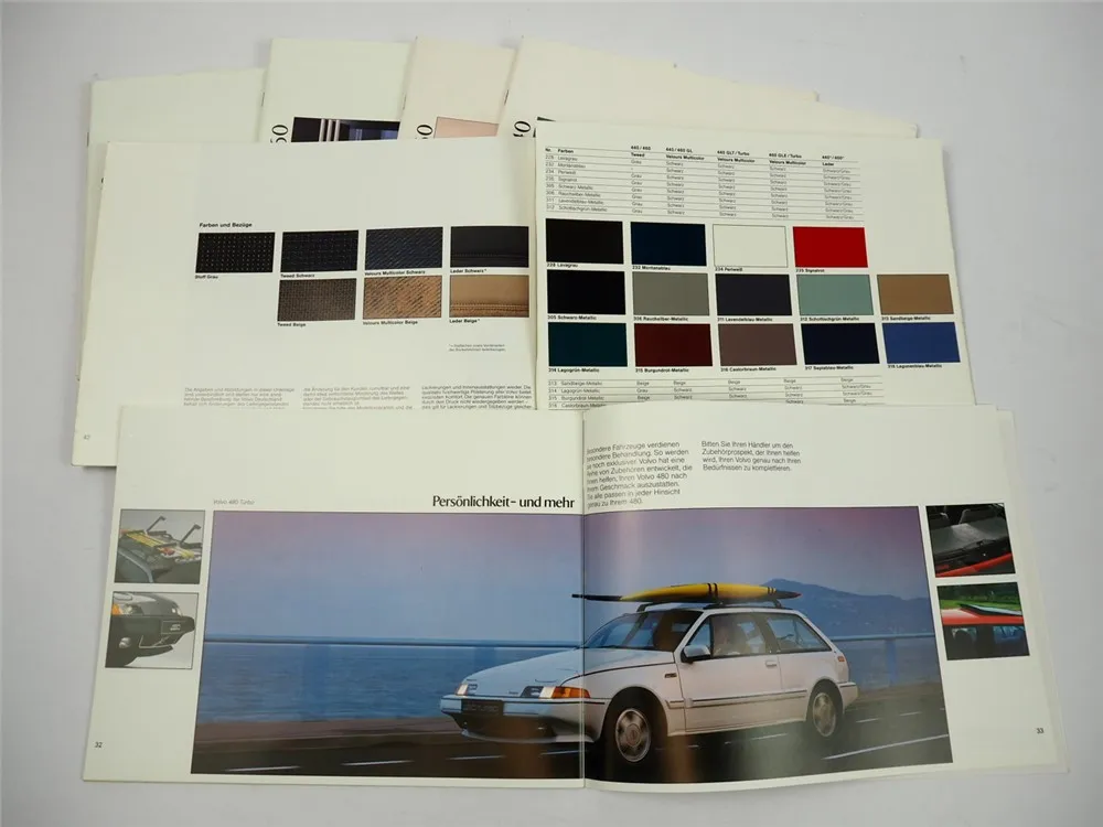 Volvo 340 440 460 480 760 850 940 PKW 8x Prospekt 1989/92