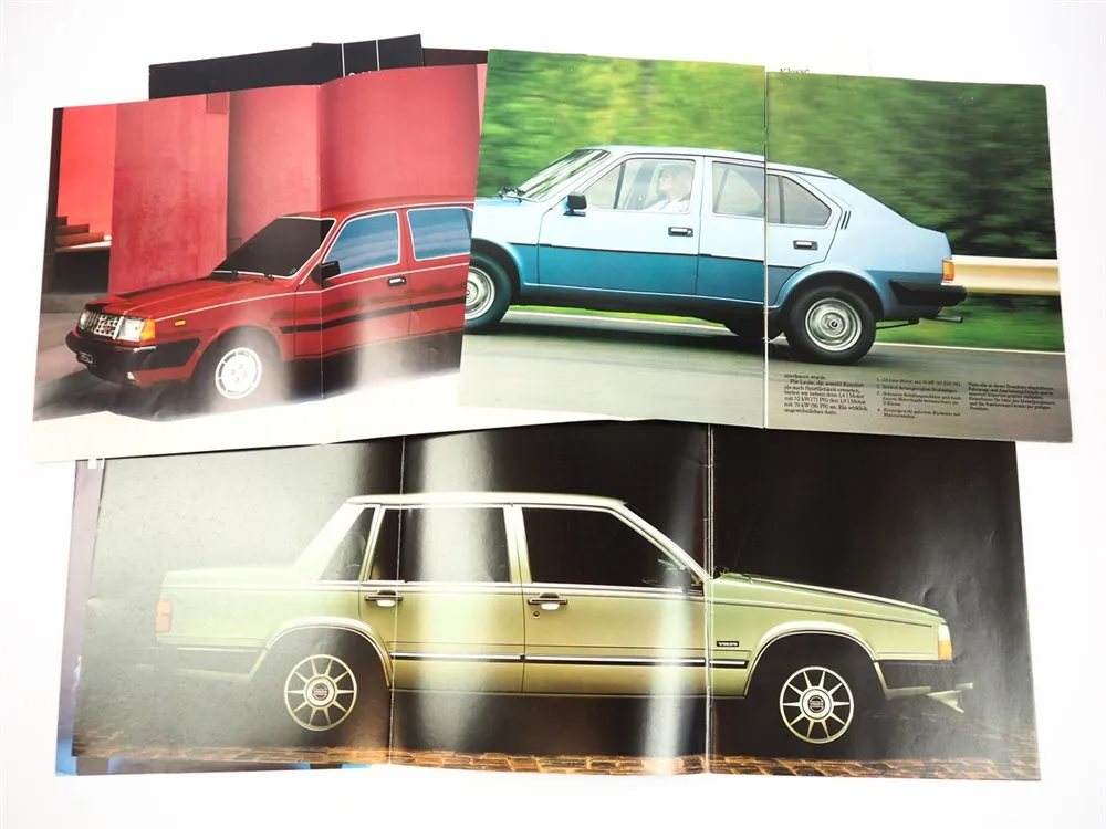 Volvo 340 343 345 360 760 PKW 7x Prospekt 1980er Jahre