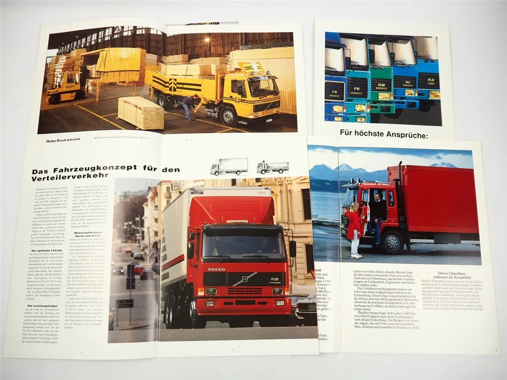 Volvo FL 4 6 7 10 Intercooler LKW 5x Prospekt 1986/94