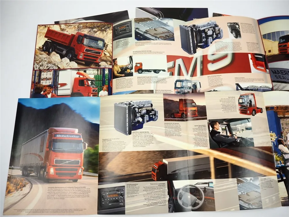 Volvo FH FM LKW Motor Getriebe Achsen 7x Prospekt 2000/01