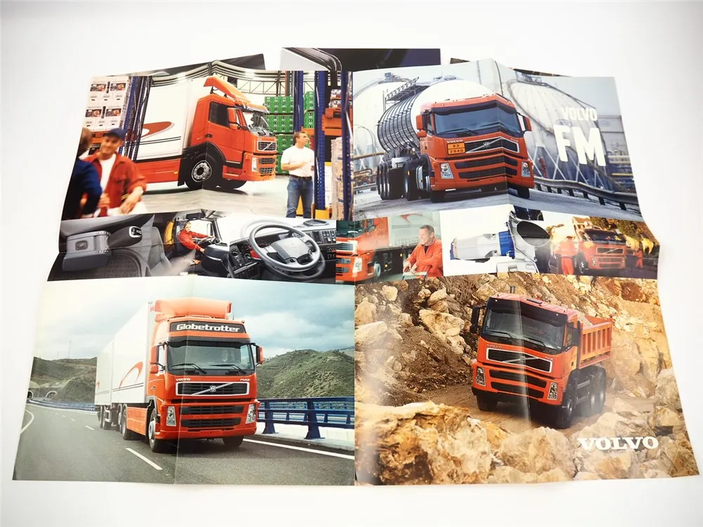 Volvo FH FM LKW Motor Getriebe Achsen 7x Prospekt 2000/01