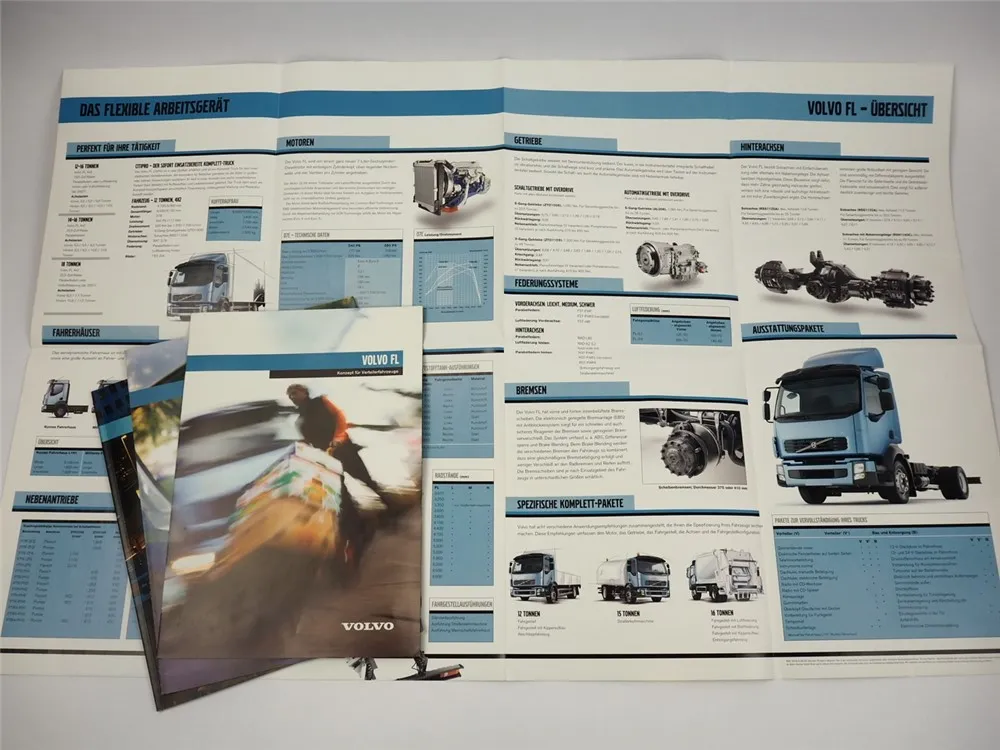 Volvo FL Truck LKW 4x Prospekt Poster 2000er Jahre