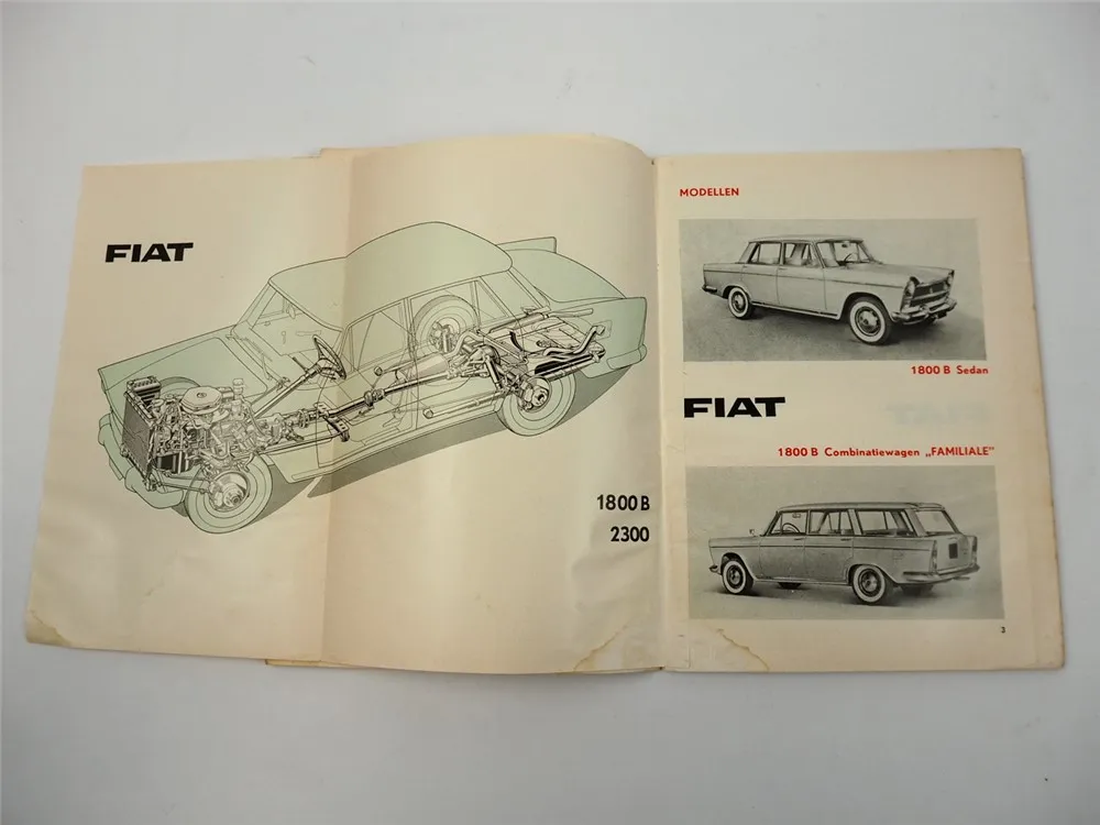 Fiat 1800B 2300 Sedan Combinatiewagen Familiale Handleiding