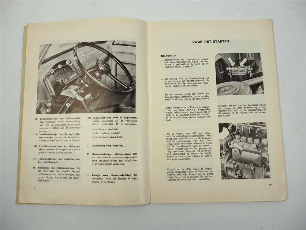 Fiat 1100TN type 217N Diesel Bestelwagen en Pickup Handleiding